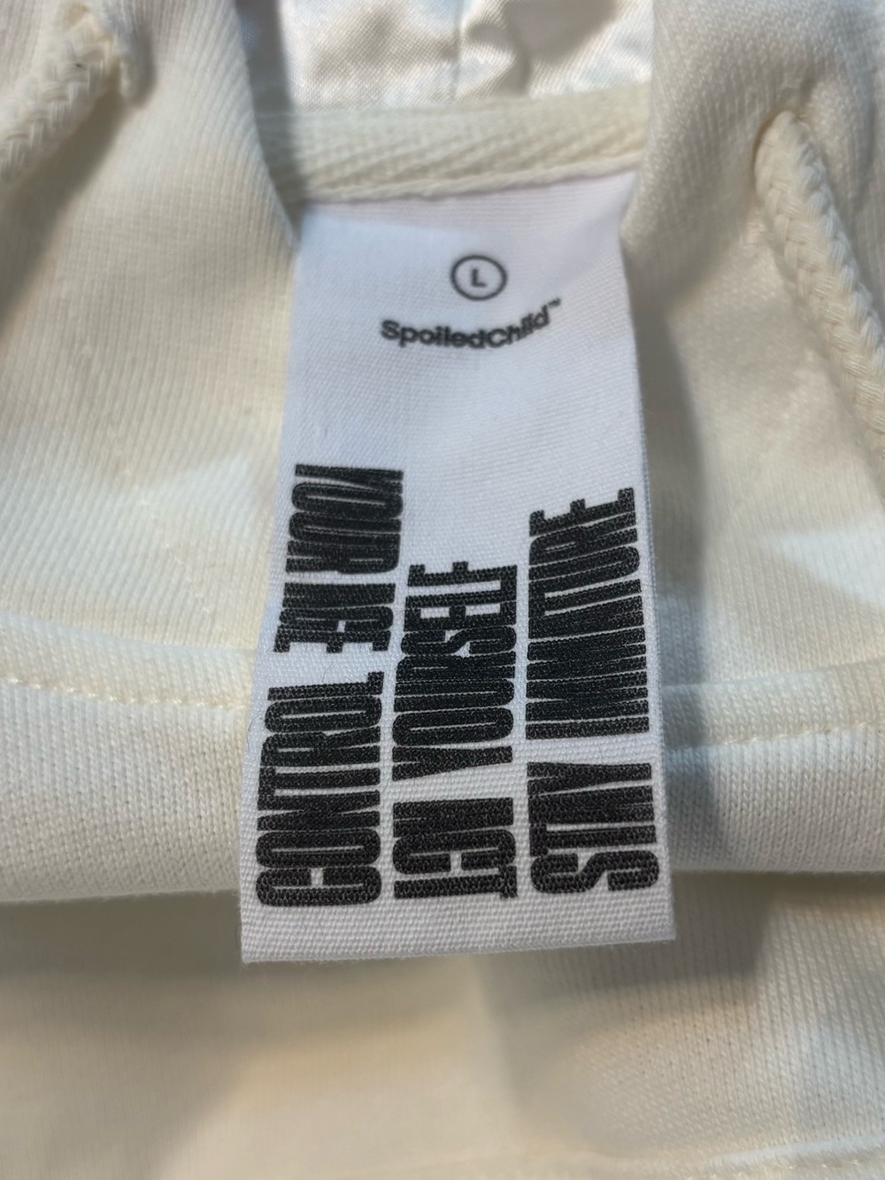 Spoiled Child White Spellout Premium hoodie - Picture 3 of 3
